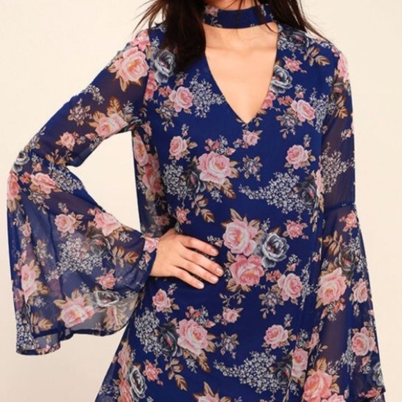 Lulus Feeling of Love Floral Print Shift Dress XS - Picture 2 of 14